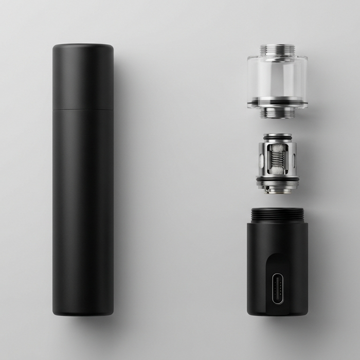 Comparison between a seamless disposable device and a modular rechargeable vape system
