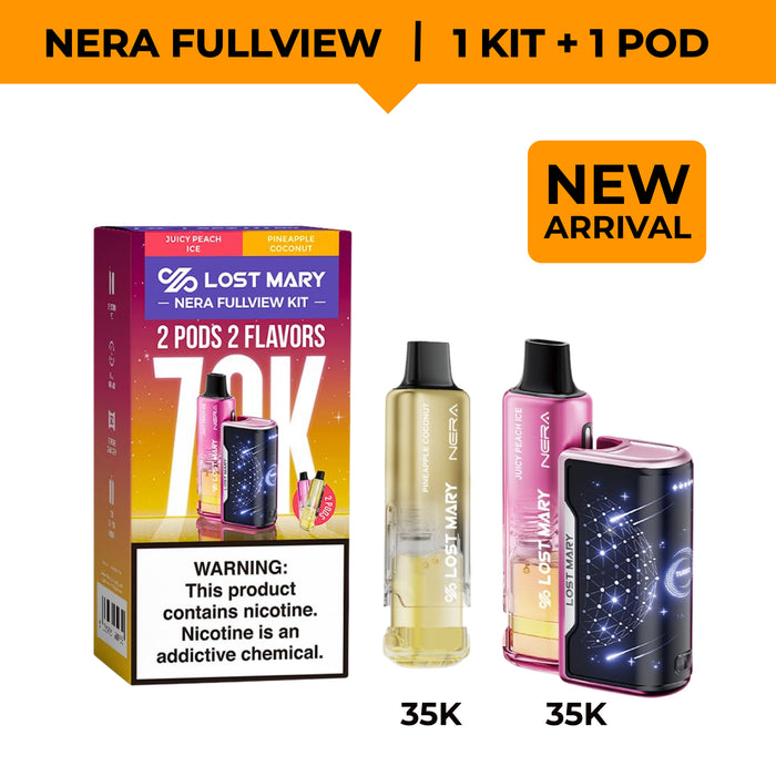 【🔥New Flavors Arrival🔥】LOST MARY NERA FULLVIEW 70K - 1 Kit+1 Pod
