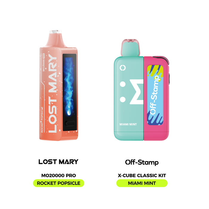 Limited Flavor Fusion – LOST MARY MO20000 Pro × Off Stamp X-Cube Classic Kit