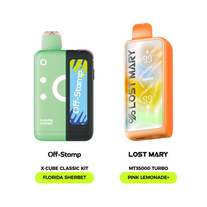 Limited Flavor Fusion – LOST MARY MT35000 Turbo × Off Stamp X-Cube Classic Kit