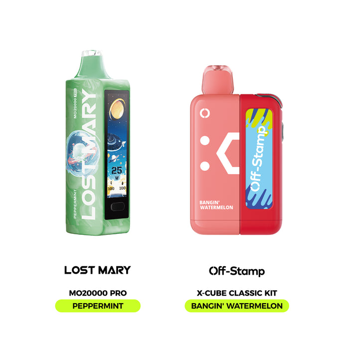 Limited Flavor Fusion – LOST MARY MO20000 Pro × Off Stamp X-Cube Classic Kit