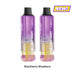 Two purple Lost Mary Nera Fullview 70K disposable vapes, Blackberry Blueberry flavor, with 'NEW!' tag.