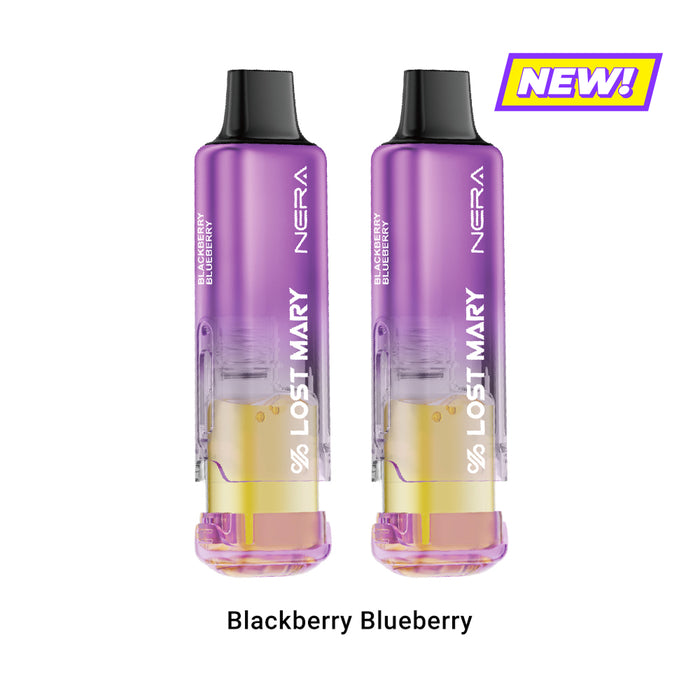 NEW! Lost Mary Nera Fullview 70K vape pods, Blackberry Blueberry flavor.