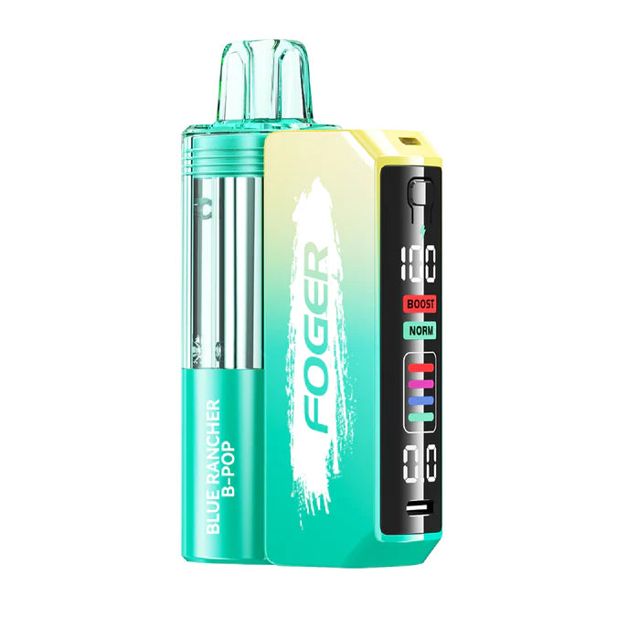 FOGER Switch Pro 30K disposable device kit in Blue Rancher B-POP flavor.