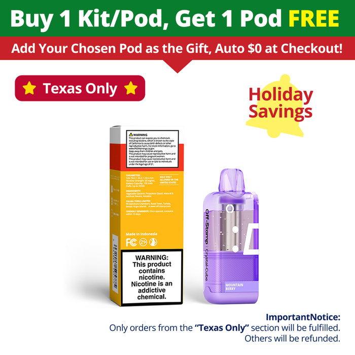 【🎁Buy More, Get More🎁】【⭐️Texas Only⭐️】Off-Stamp X-Cube Crystal Cube