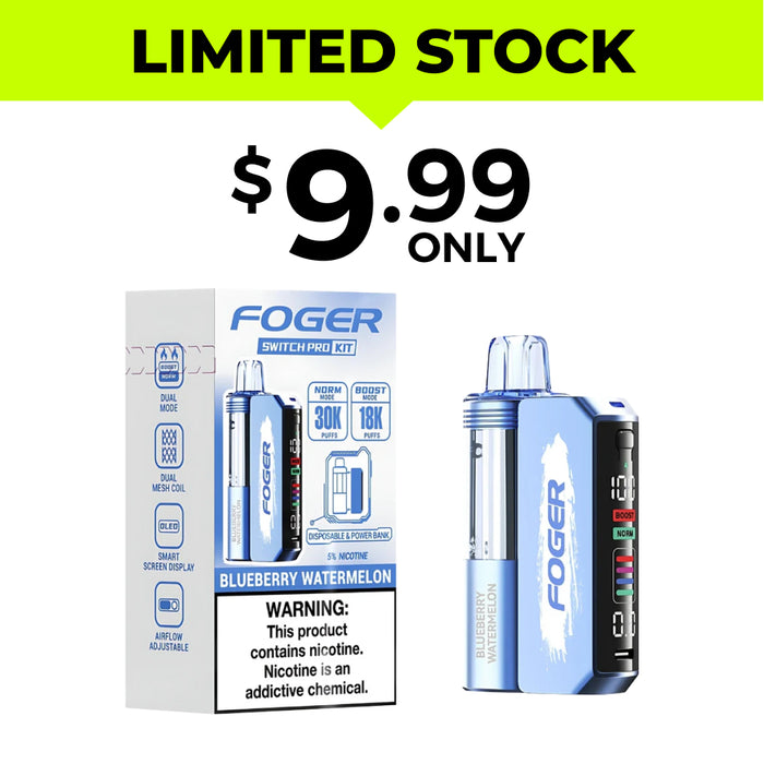 【Limited Offer】FOGER Switch Pro 30K Disposable Device KIT - 30,000 Puff