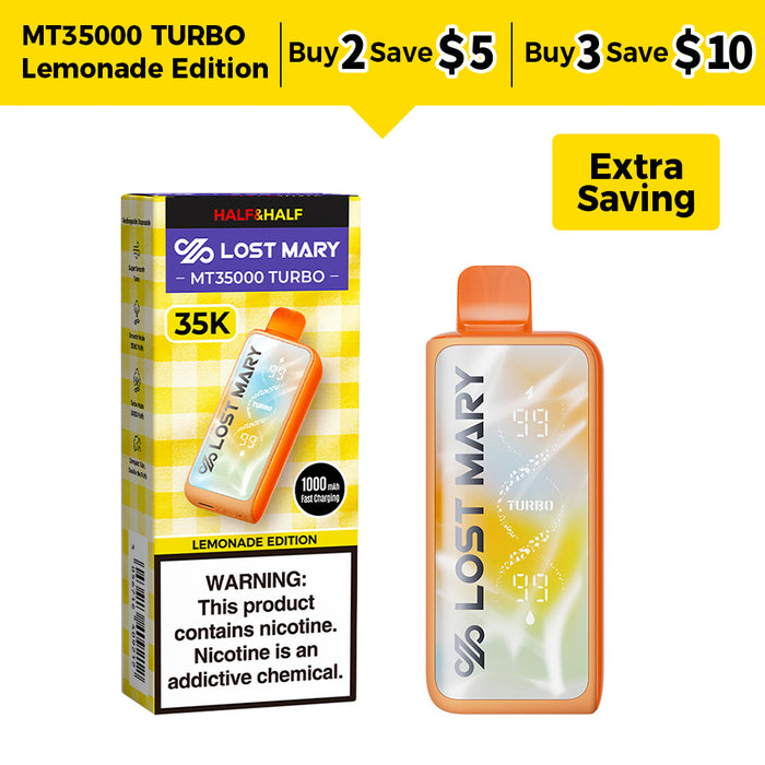 【🍋New Arrival🍋】LOST MARY MT35000 Turbo "Lemonade Edition" Disposable
