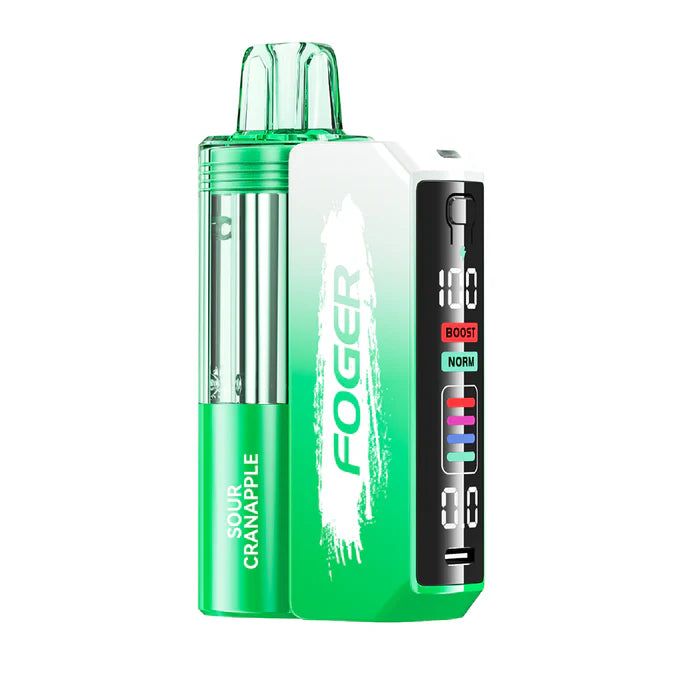 FOGER Switch Pro 30K disposable device kit in Sour Cranapple flavor with digital display.