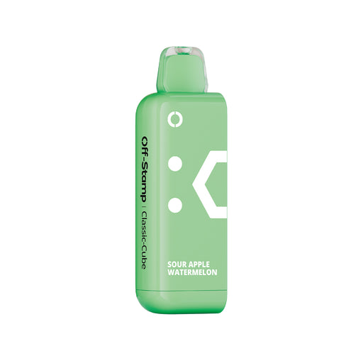 Off Stamp X-Cube Classic Cube vape pod - Sour Apple Watermelon flavor.