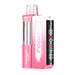 FOGER Switch Pro 30K disposable vape, Strawberry B-POP flavor pod, pink and white gradient finish, digital display.