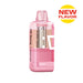 Off-Stamp X-Cube Crystal Cube vanilla disposable vape, pink, new flavor, visible e-liquid.