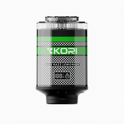 KORI 100K Blue Razz Lemonade disposable e-hookah device.