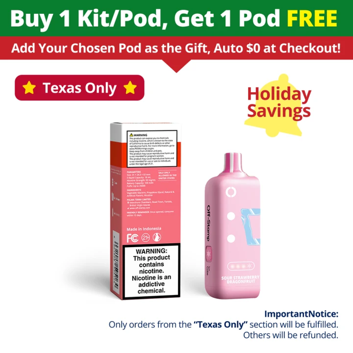 【🎁Buy More, Get More🎁】【⭐️Texas Only⭐️】Off Stamp X-Cube Ice Cube